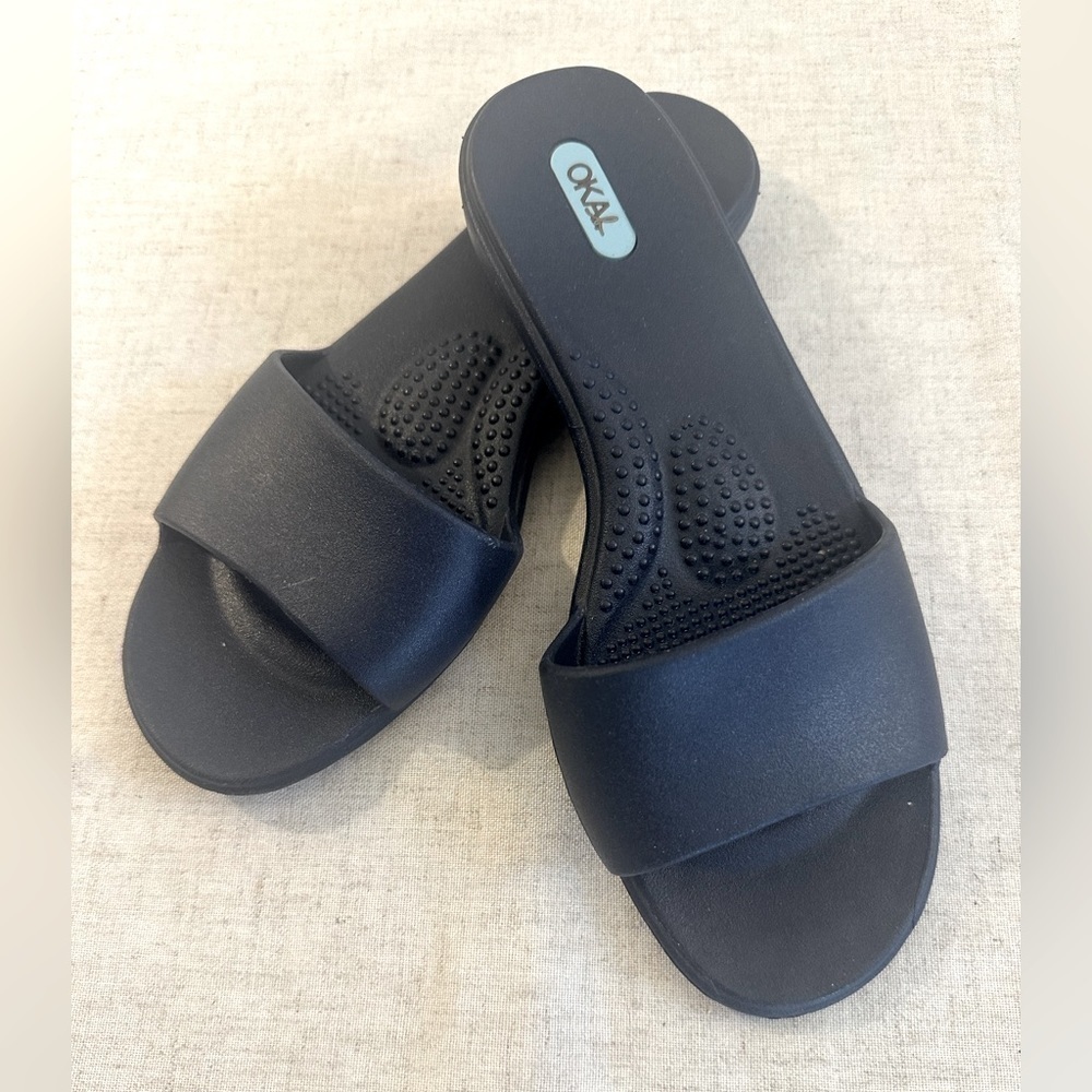 Oka B Grace Slide Sandal Medium Navy